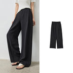 Pleated Wide-Leg Tailored Pants