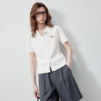 Cable-Knit Polo Cardigan