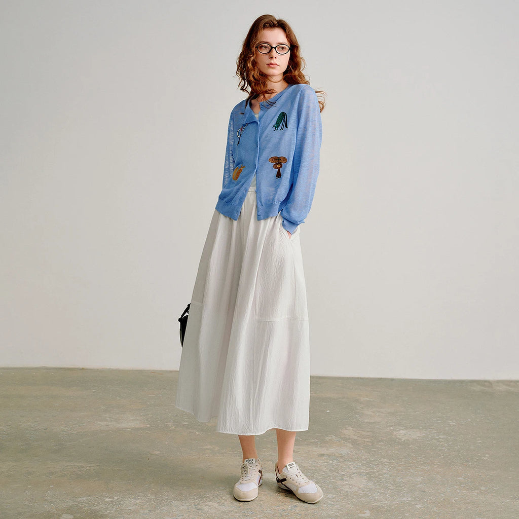 Pleated Wide-Leg Culottes