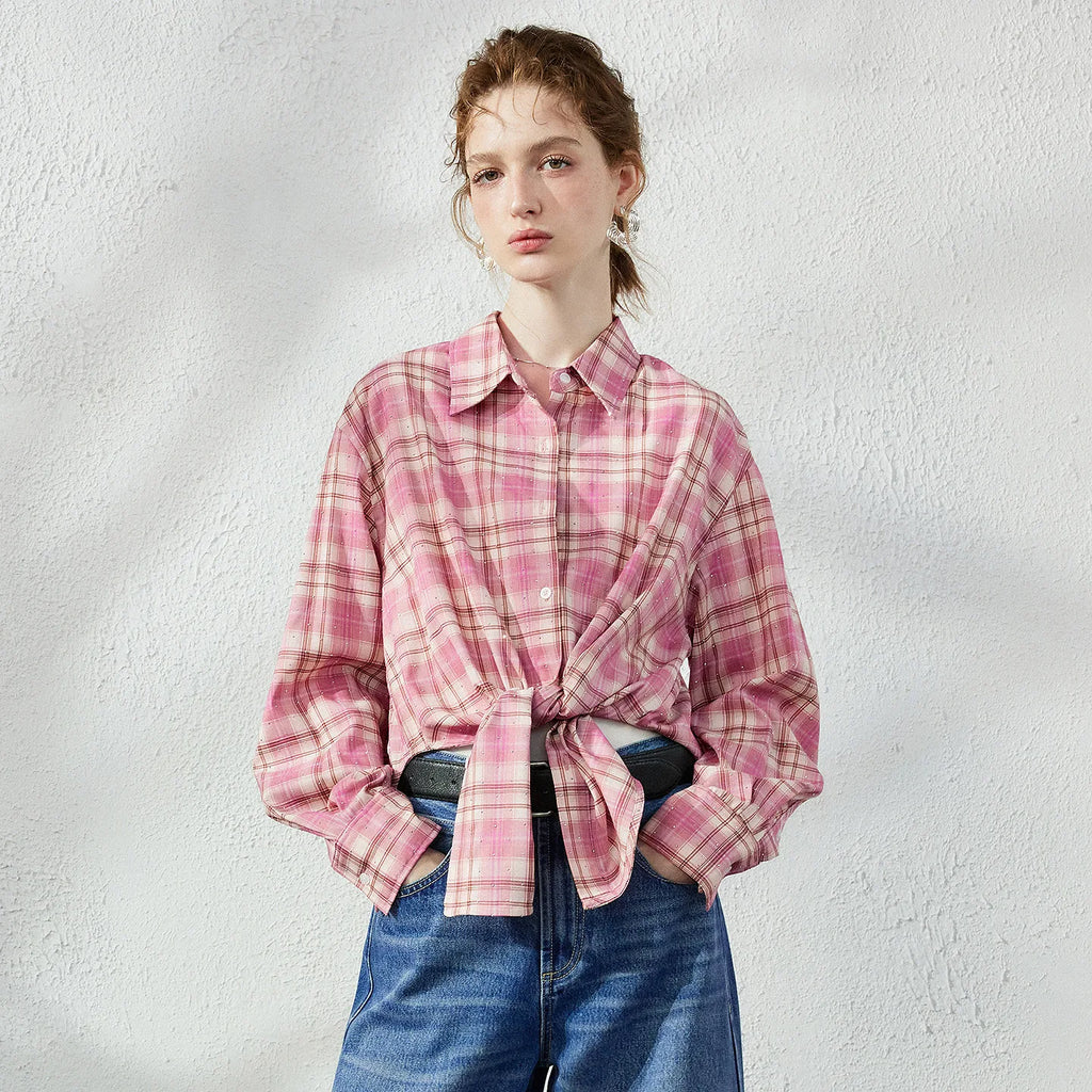 Plaid Long-Sleeve Button-Up Shirt