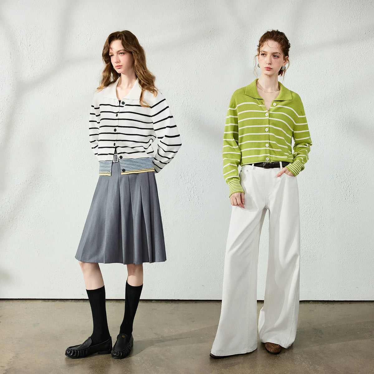 Striped Polo Cardigan