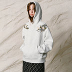 Floral-Motif Pullover Hoodie