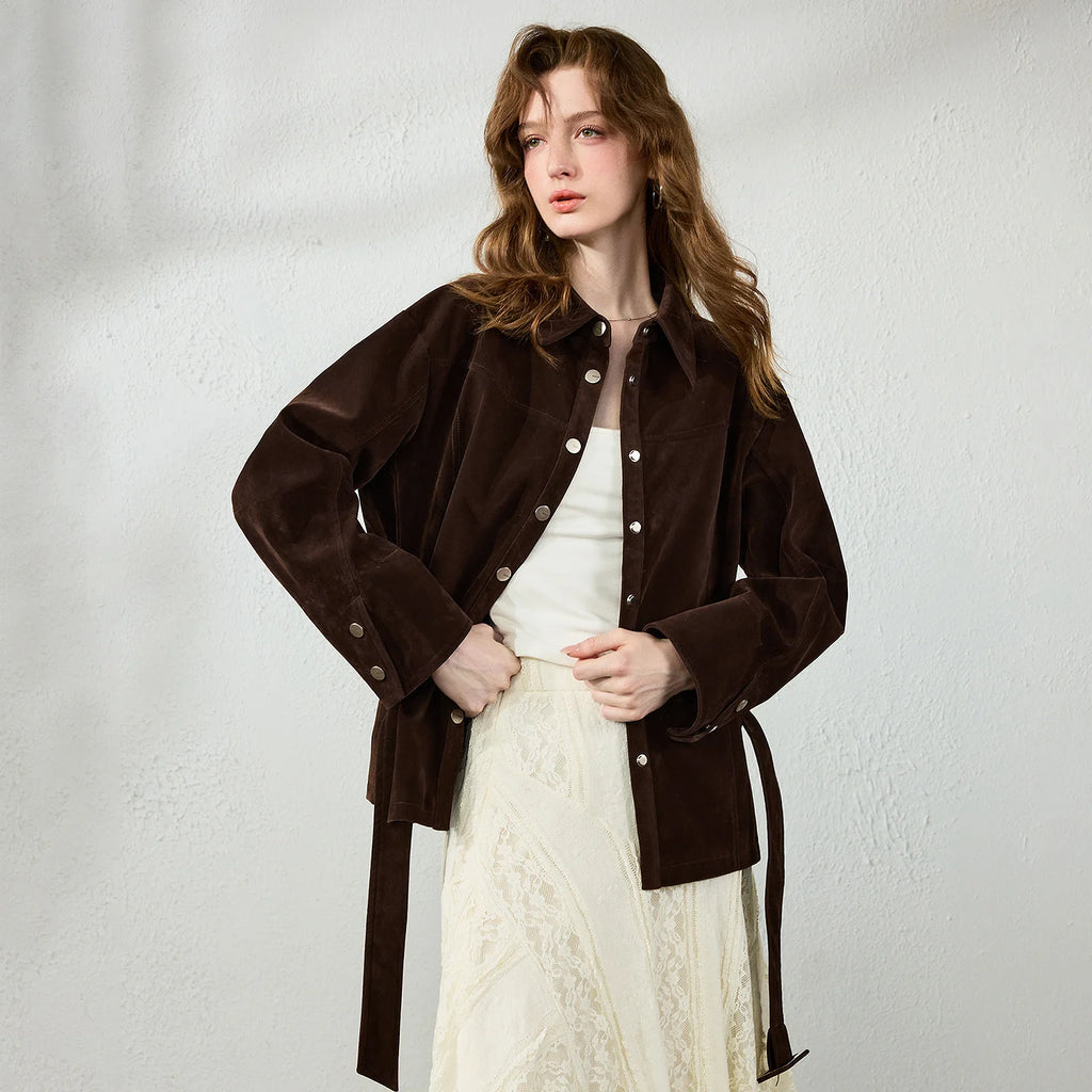 Belted Collared Jacket