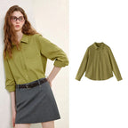 Relaxed Long-Sleeve Button-Up Shirt