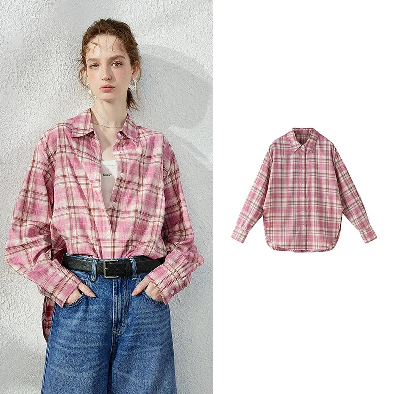 Plaid Long-Sleeve Button-Up Shirt