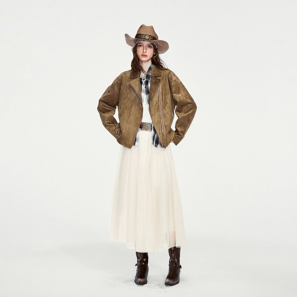 Topstitched Zip-Front Jacket