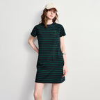 Striped Short-Sleeve Mini Dress