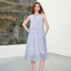 Sleeveless Gathered Midi Dress
