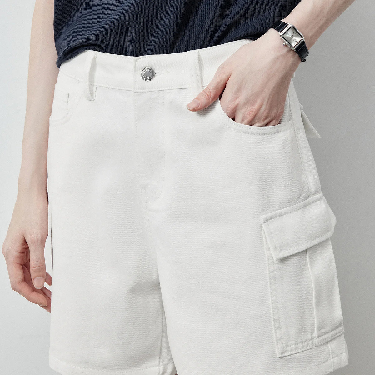 Flap-Pocket Cargo Shorts
