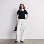 Contrast-Collar Motif-Detail Polo