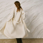 Double-Breasted Belted Long Coat