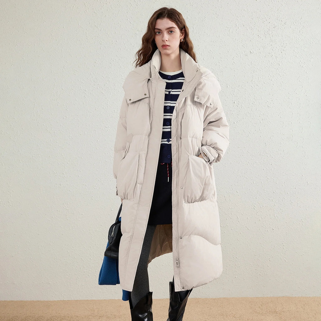 Hooded Longline Puffer Coat