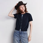 Layered-Look Short-Sleeve Cardigan