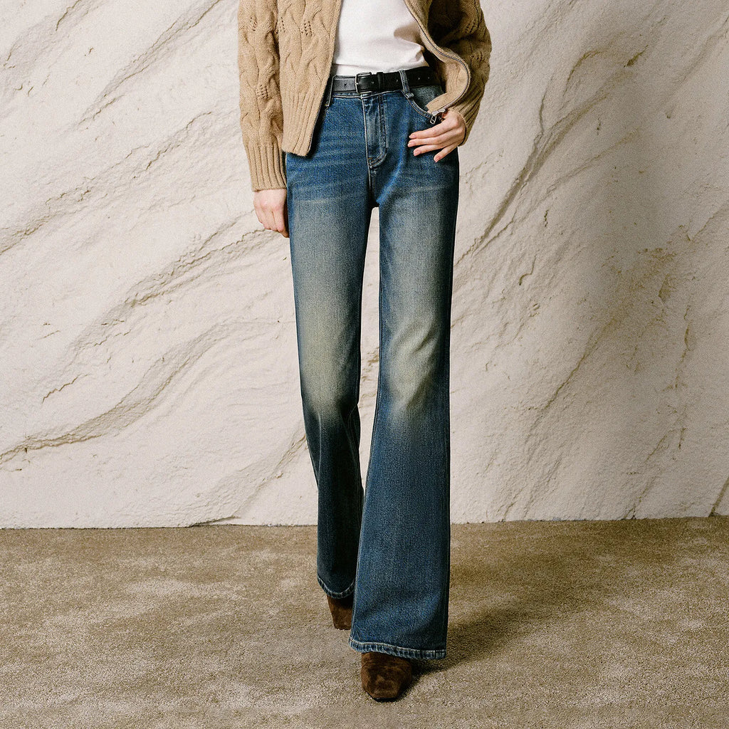 Faded Flared Jeans