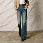 Faded Flared Jeans
