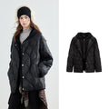 Contrast-Trim Quilted Jacket