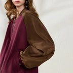 Colorblock Zip-Up Bomber Jacket