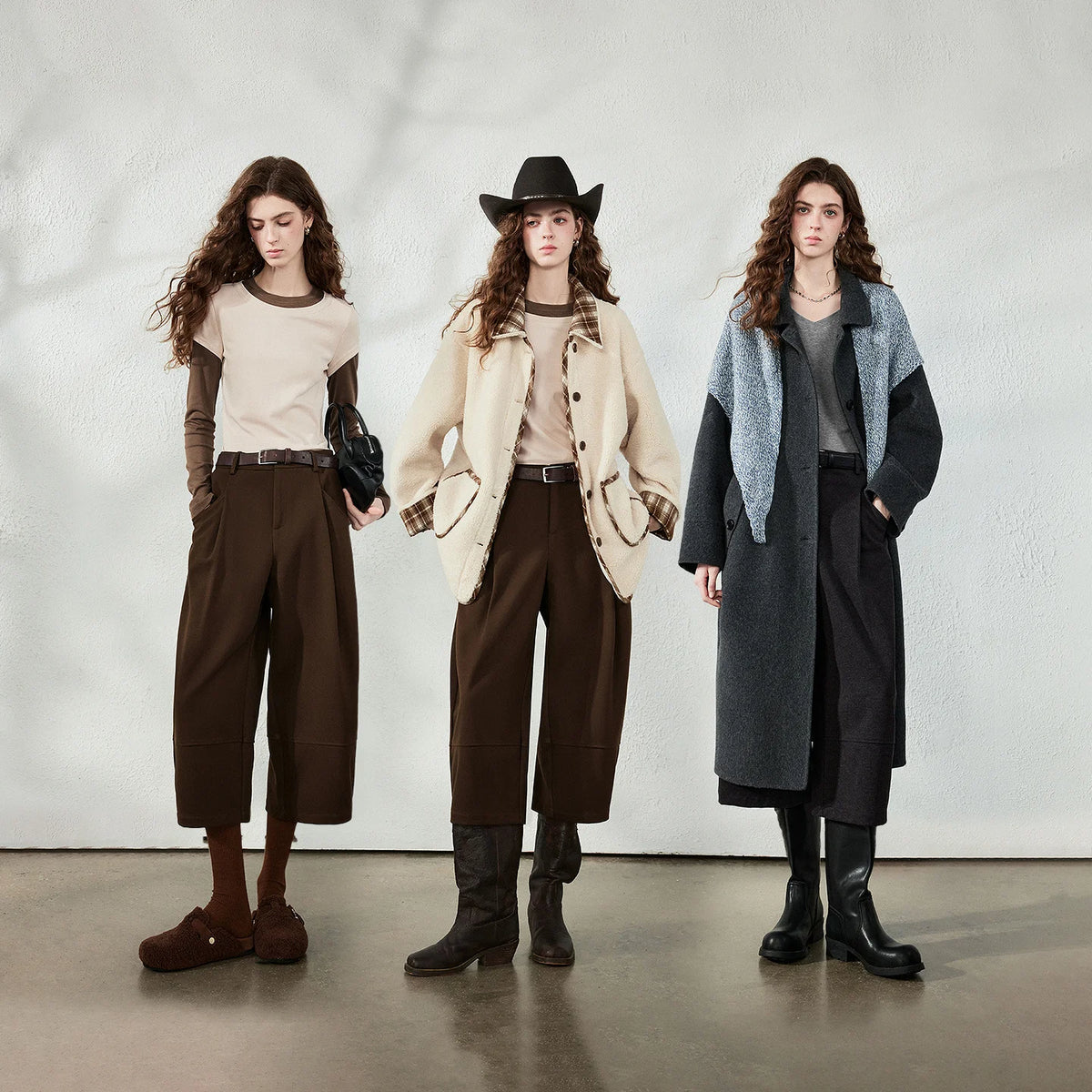 Pleated Cropped Barrel-Leg Pants