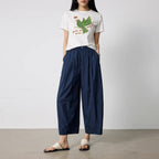 Cropped Barrel-Leg Pants