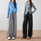 Elastic-Waist Wide-Leg Pants