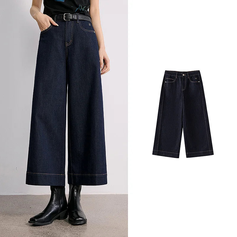 Cropped Wide-Leg Jeans