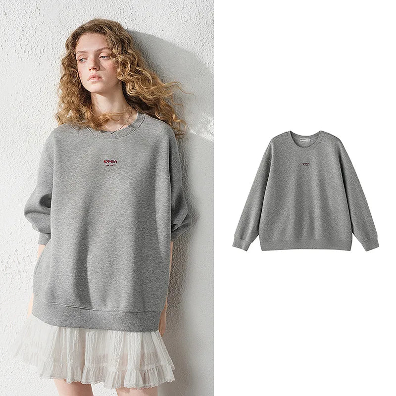 Minimal Graphic Crewneck Sweatshirt