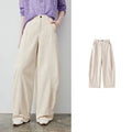 Curved-Seam Casual Pants