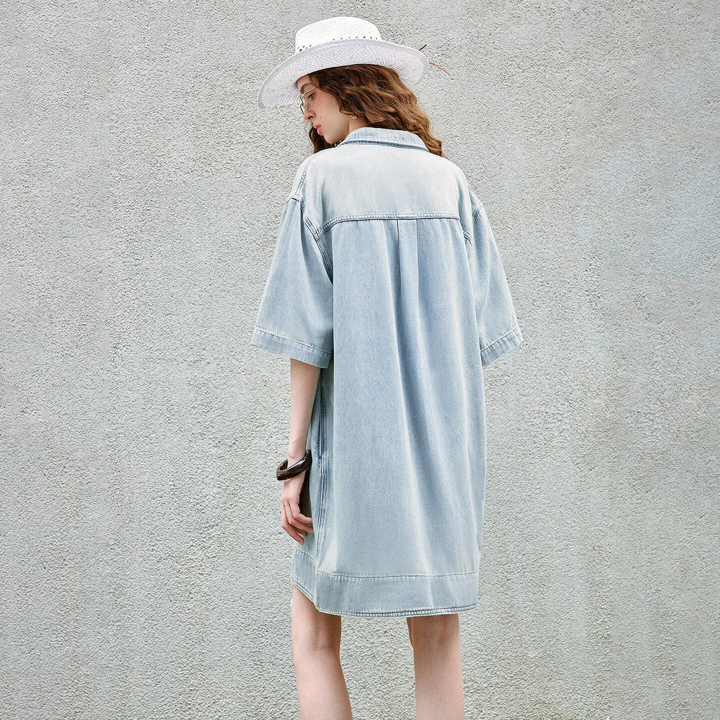 Denim Polo Mini Dress