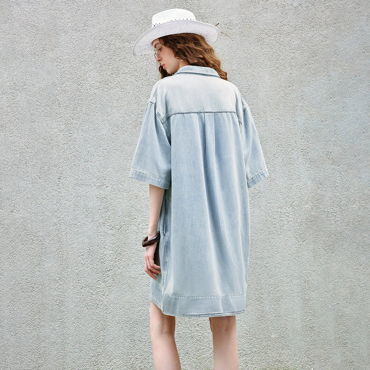 Denim Polo Mini Dress