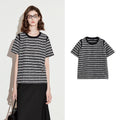 Striped Short-Sleeve Knit Top