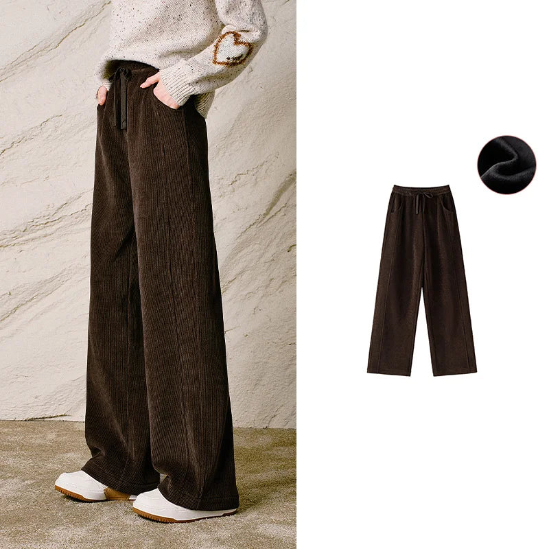 Drawstring Straight-Leg Pants