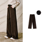 Drawstring Straight-Leg Pants
