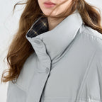 Plaid-Trim Puffer Jacket