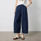 Cropped Barrel-Leg Pants