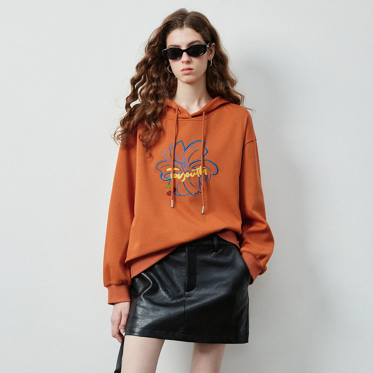 Floral Graphic Pullover Hoodie