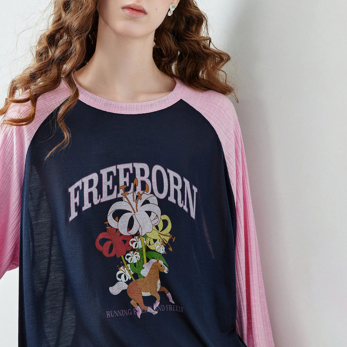Graphic Colorblock Raglan Tee