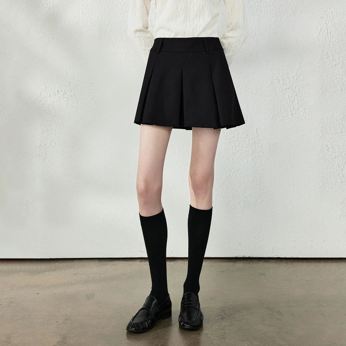 Pleated Mini Skirt