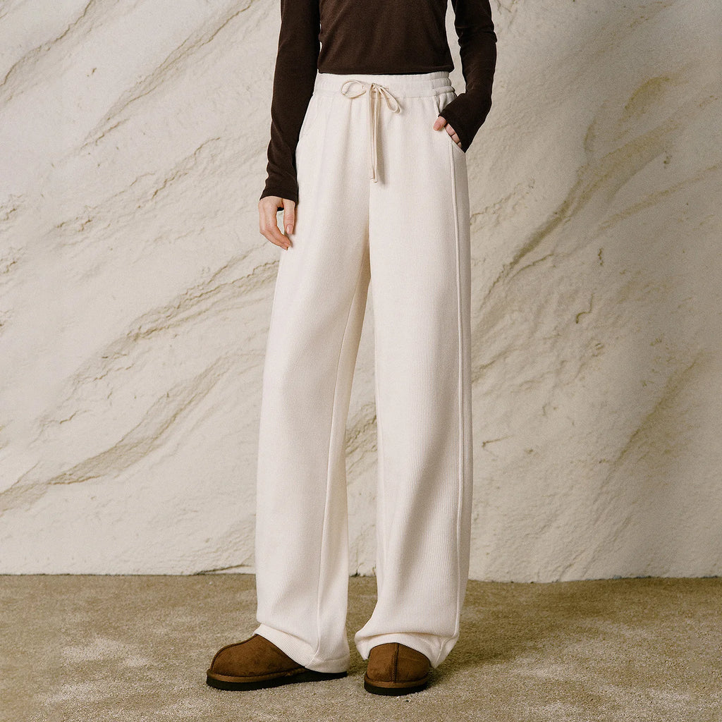 Drawstring Straight-Leg Pants