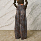 Paisley Wide-Leg Pants