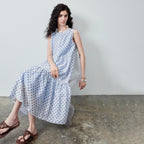 Polka-Dot Sleeveless Tiered Dress