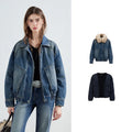 Shaggy-Collar Denim Jacket
