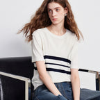 Layered-Look Striped Knit Tee