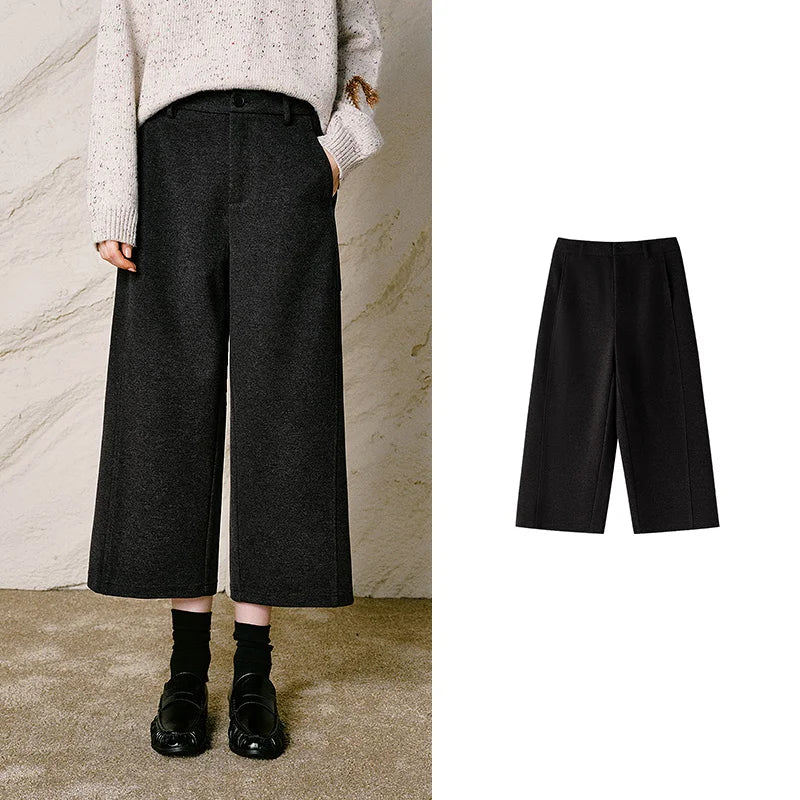 Cropped Wide-Leg Pants