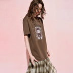 Graphic Layered-Look Plaid Dress