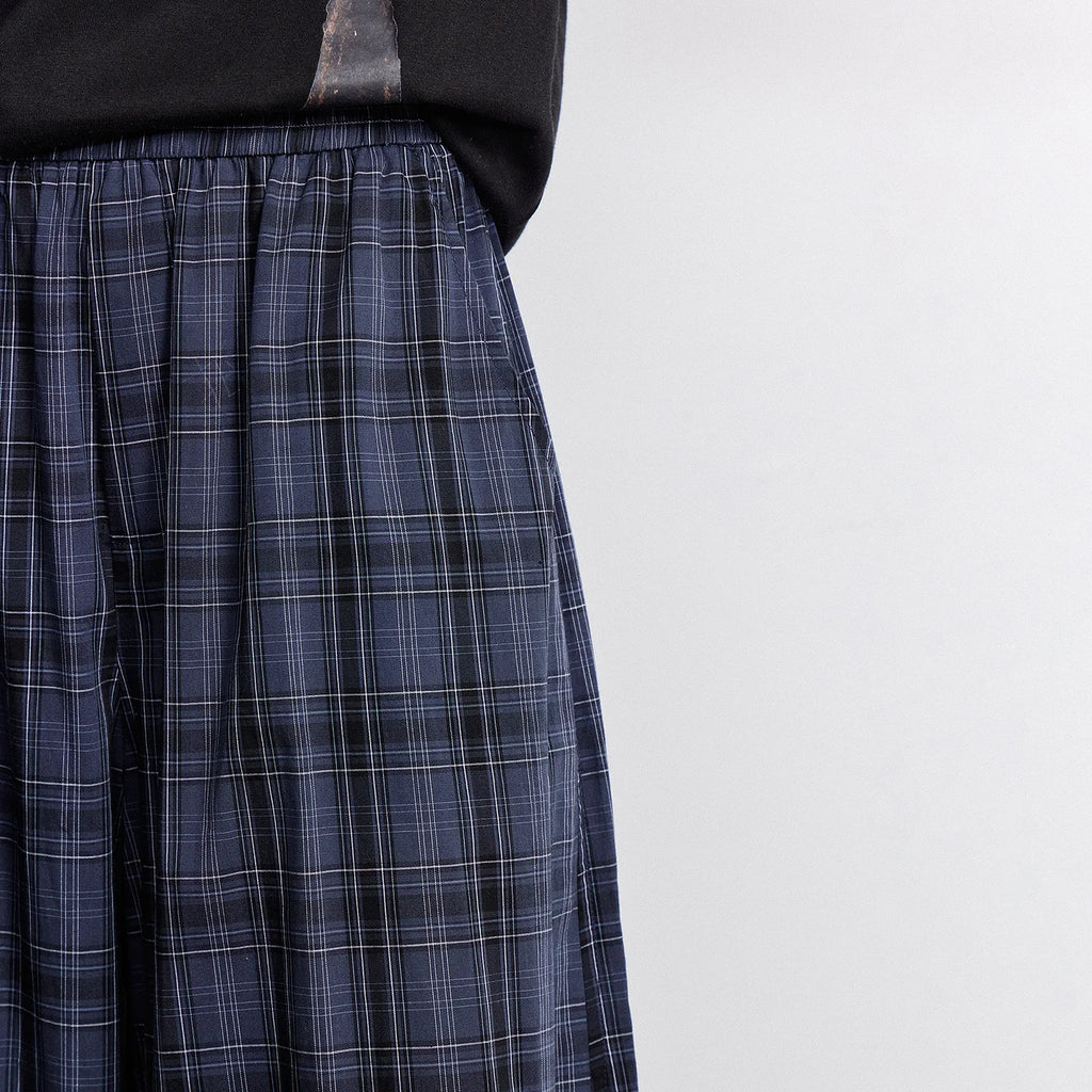 Plaid Wide-Leg Pants