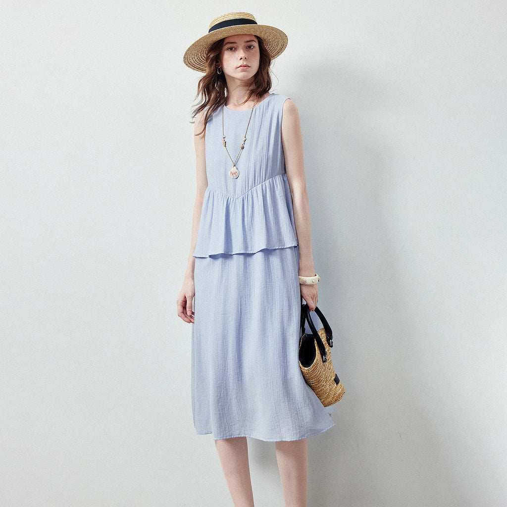 Sleeveless Tiered Midi Dress