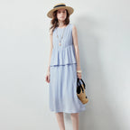 Sleeveless Tiered Midi Dress