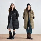 Long Quilted Collared Coat