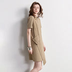 Asymmetric-Hem T-Shirt Dress
