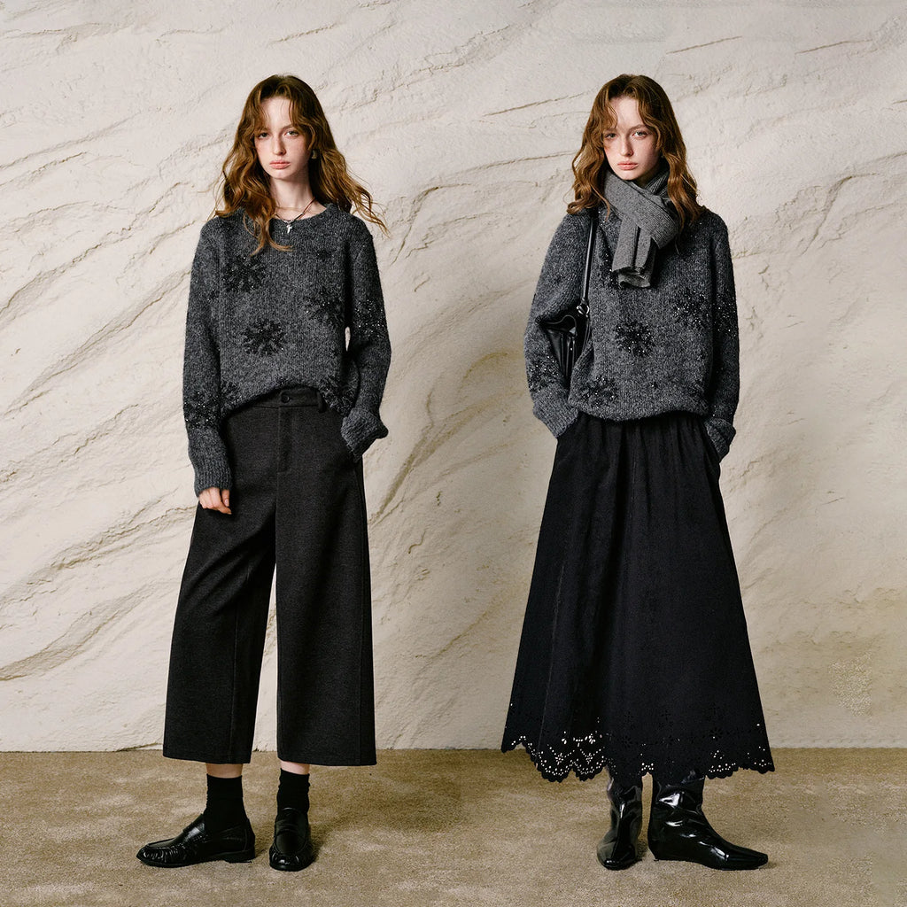 Textured Crewneck Sweater